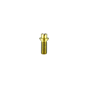 Titanium Dish Fastener Screw (Short) | Upright View | Anodized Gold | the dabbing specialists