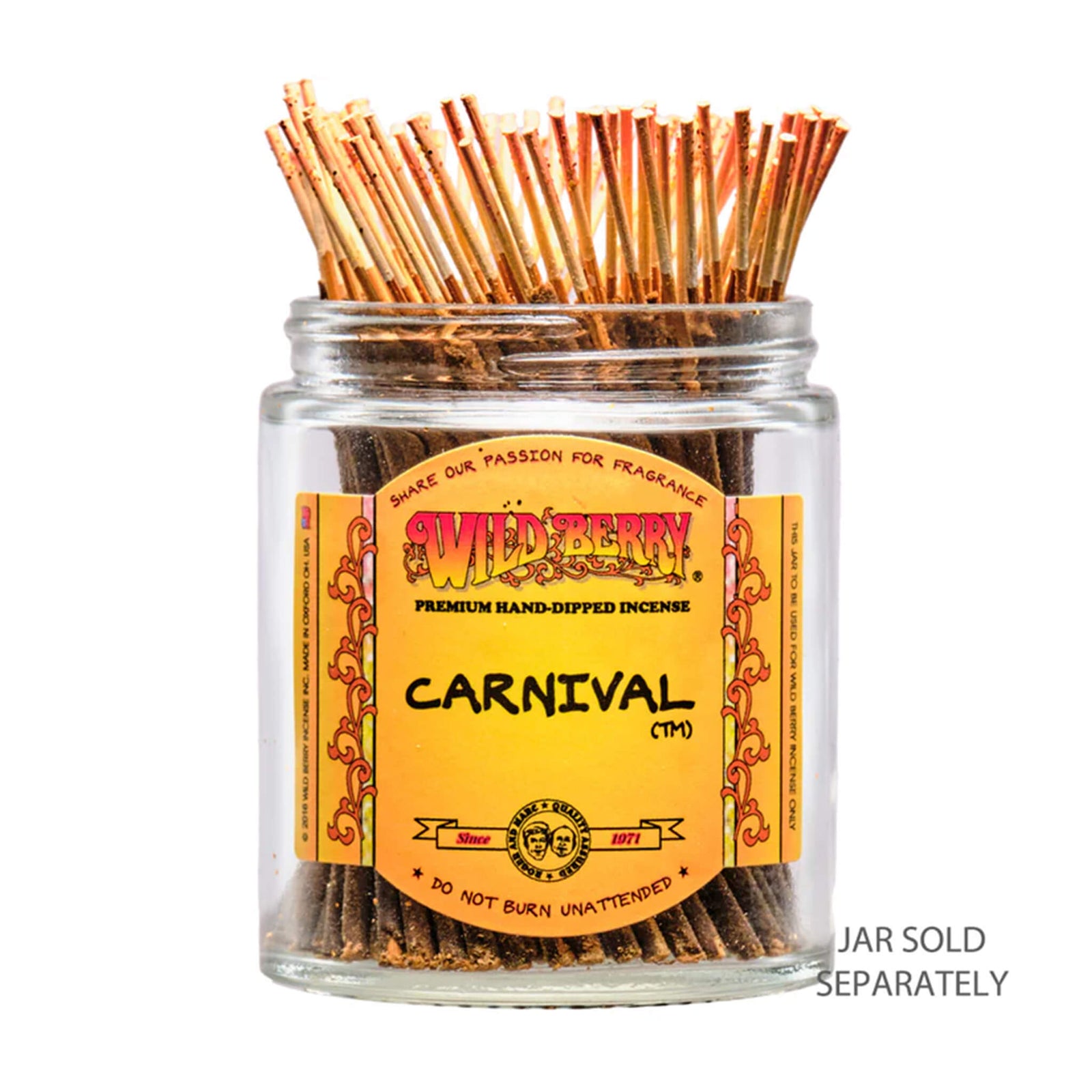 Carnival™ Shorties Incense | In Jar View | the dabbing specialists