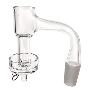 Full Weld 30mm Terp E-Slurper Banger | Clear Tray Profile View | TDS