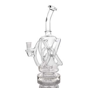 Trifecta Double Recycler Dab Rig | Clear Profile View | the dabbing specialists