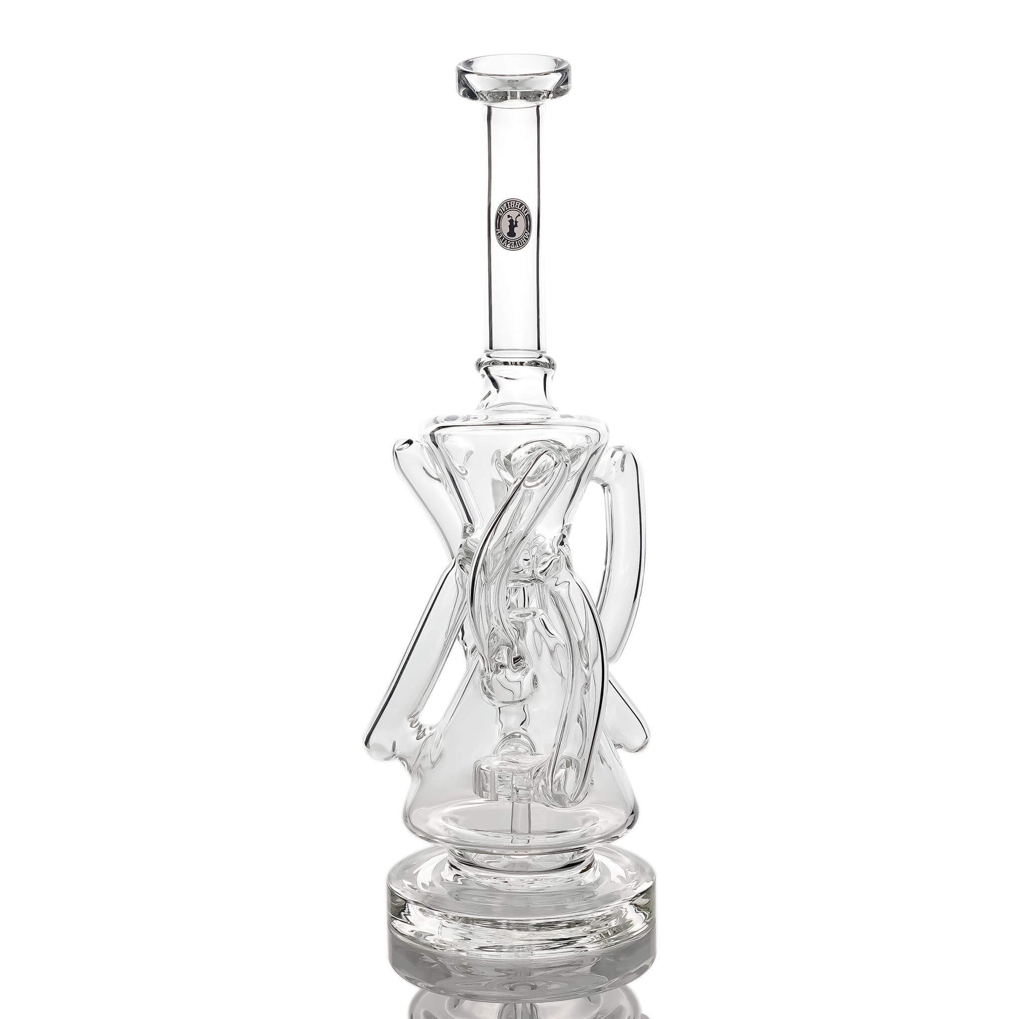 Trifecta Double Recycler Dab Rig | Clear Profile View | the dabbing specialists