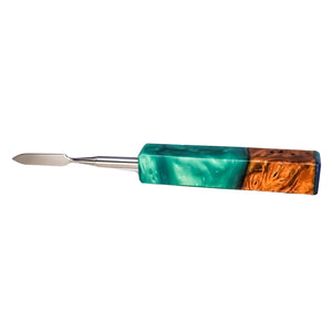 Pointed Blade Titanium Dabber Tool | Emerald Handle Color View | the dabbing specialists