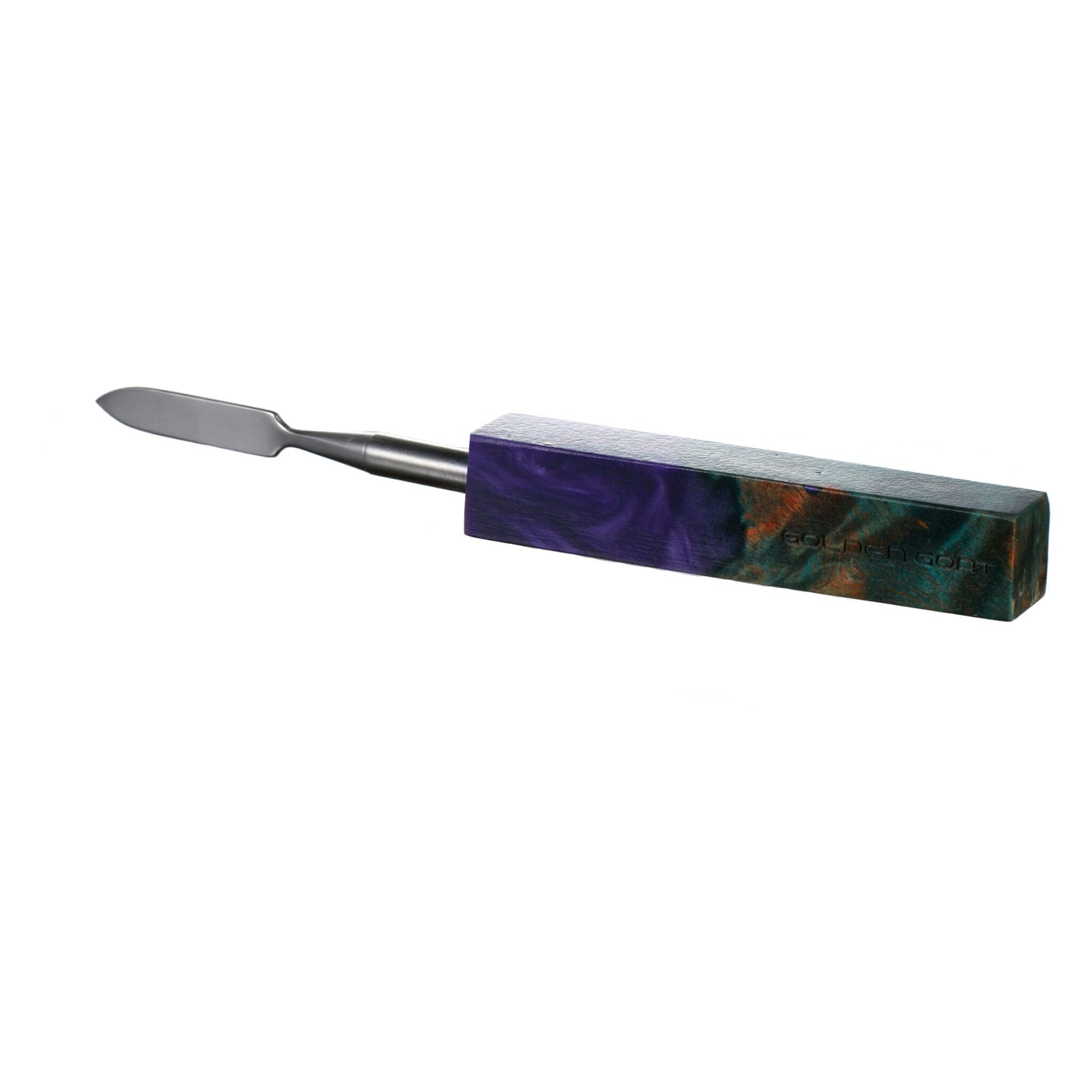 Pointed Blade Titanium Dabber Tool | Purple Handle Color View | the dabbing specialists