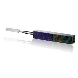 Rounded Blade Titanium Dabber Tool | Purple Handle View | the dabbing specialists