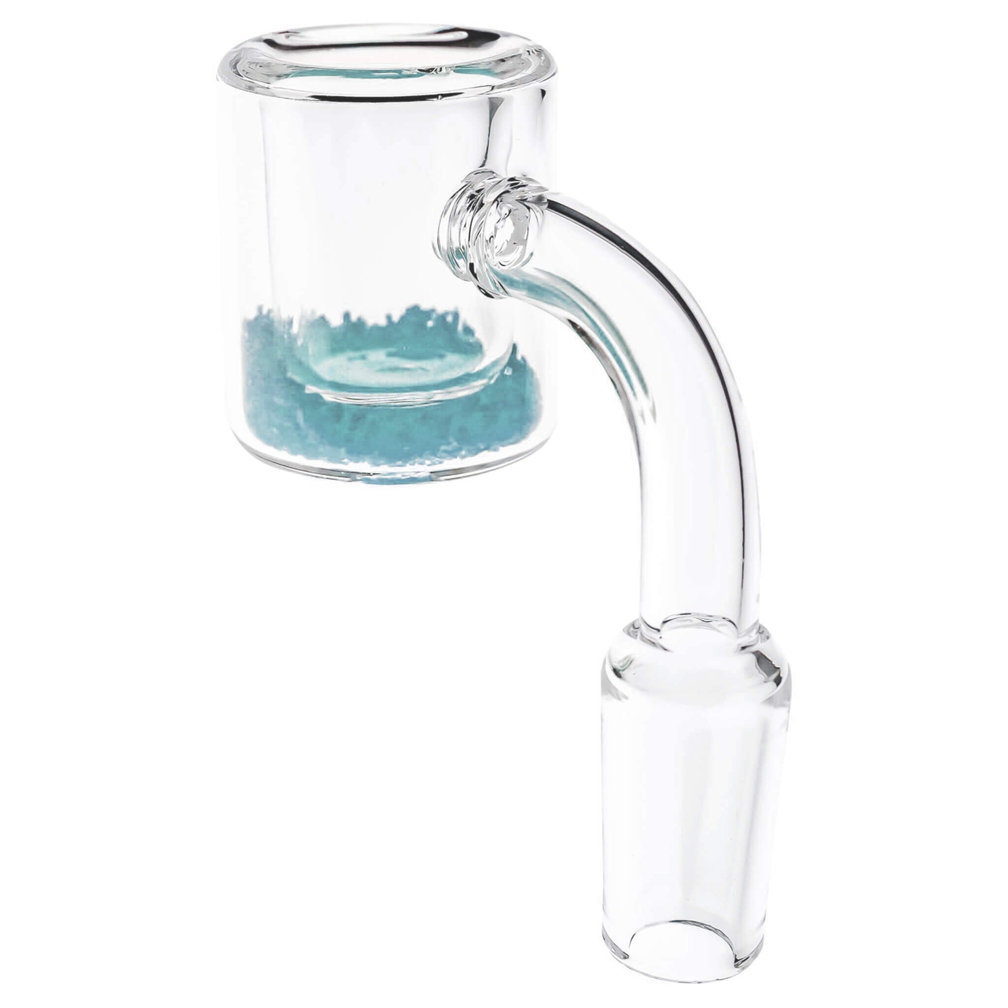 Colorful Thermochromic Quartz Banger | Light Blue Color Changing Sand View | the dabbing specialists