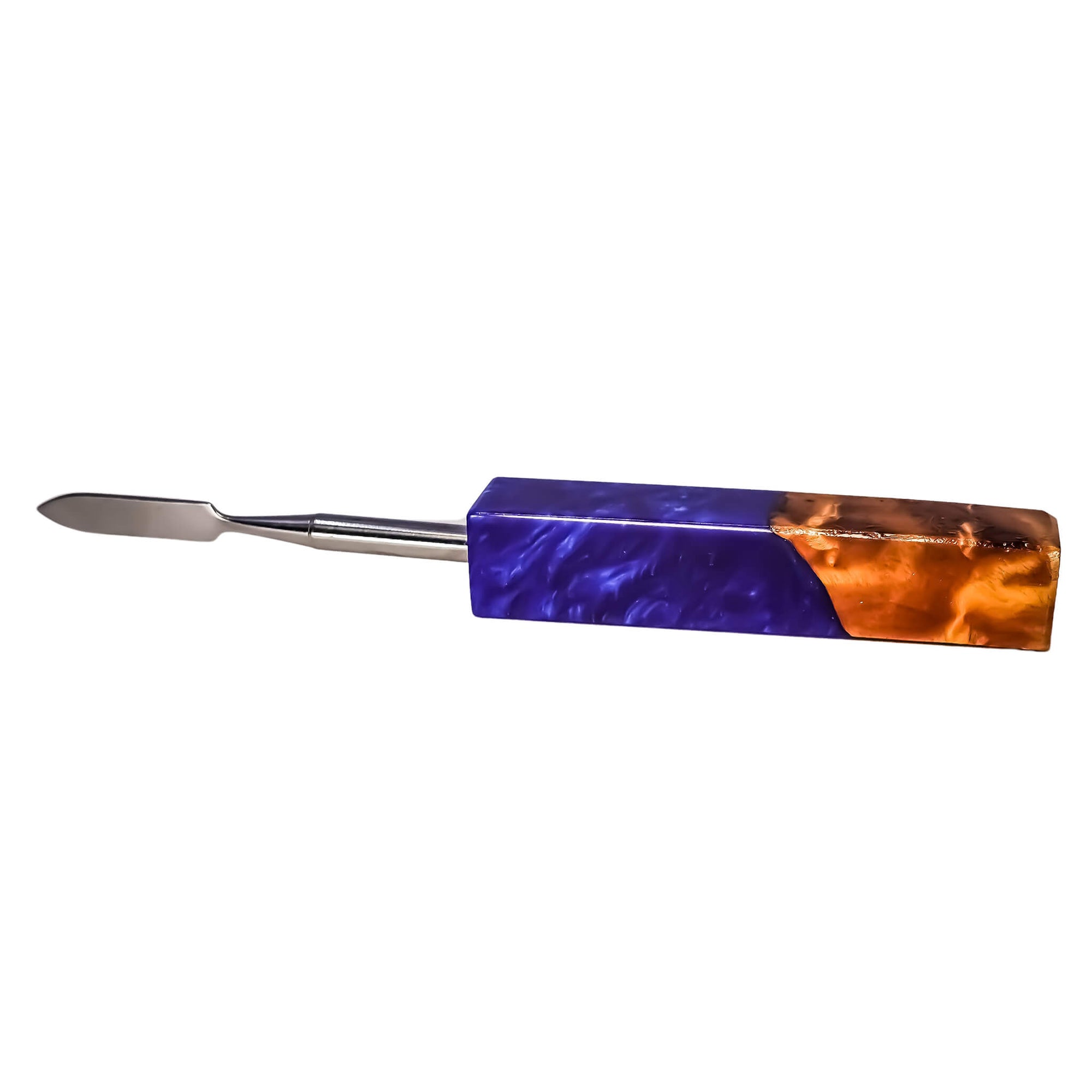 Pointed Blade Titanium Dabber Tool | Purple Handle Color View | the dabbing specialists