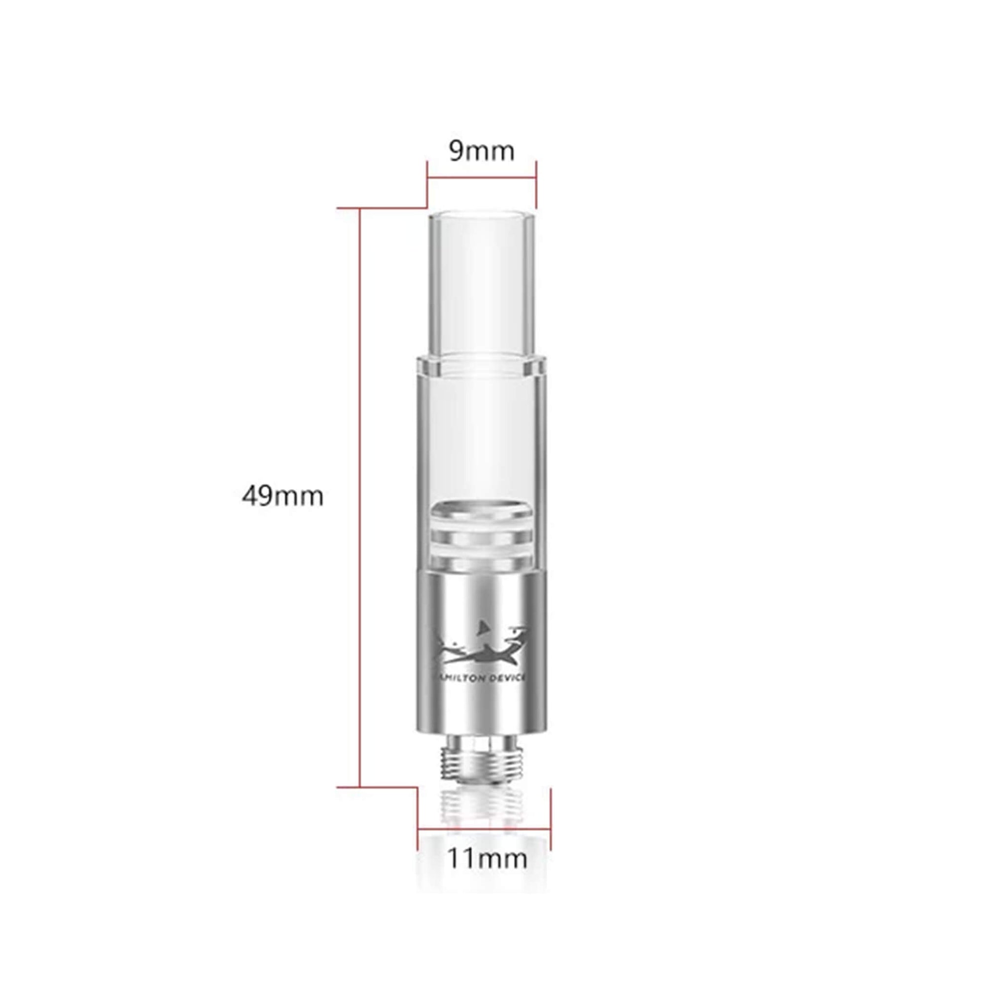 Mini Cartomizer | Profile Image With Dimensions | the dabbing specialists