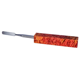 Rounded Blade Titanium Dabber Tool | Orange & Yellow Profile View | the dabbing specialists