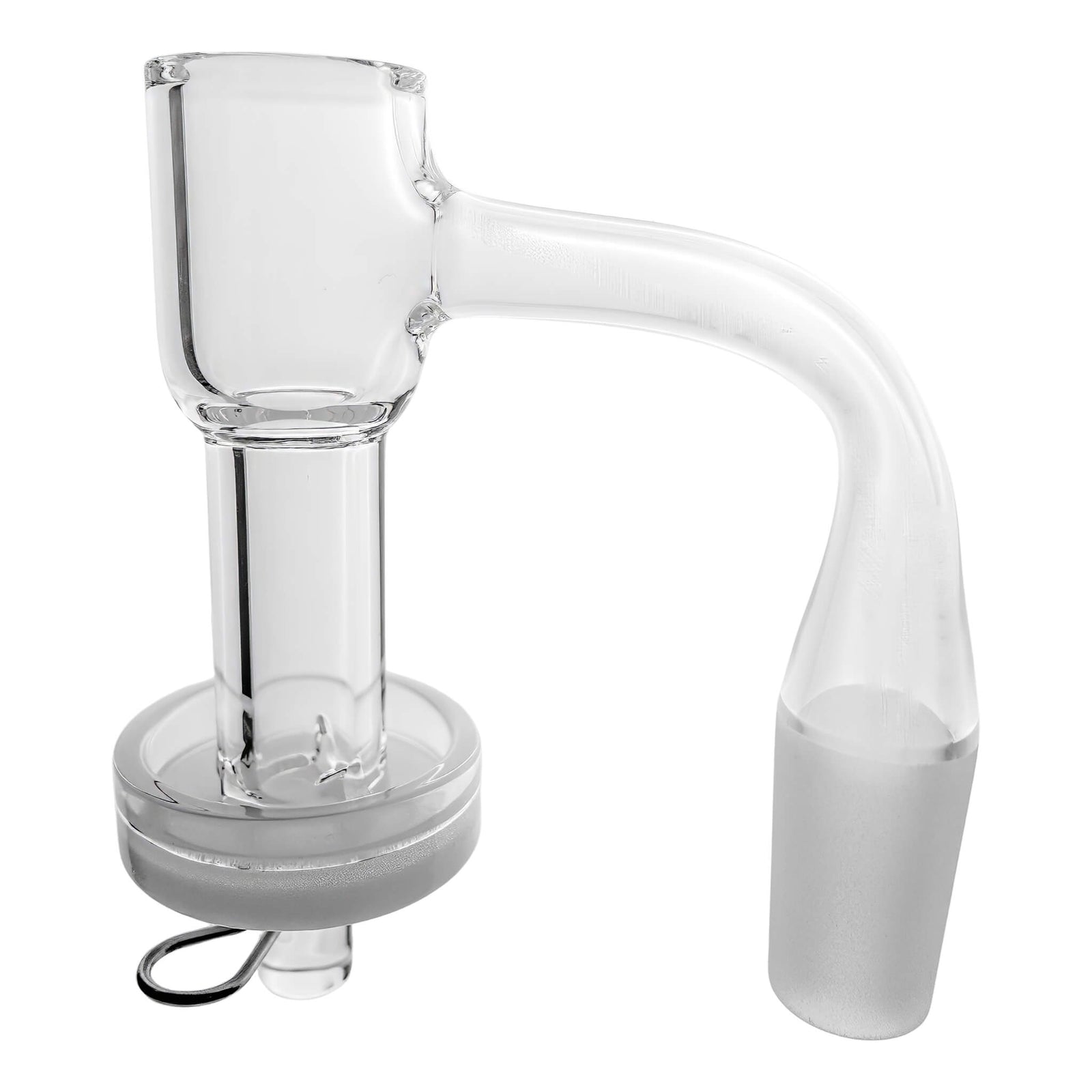 Full Weld 30mm Terp E-Slurper Banger | Clear Tray Profile View | TDS