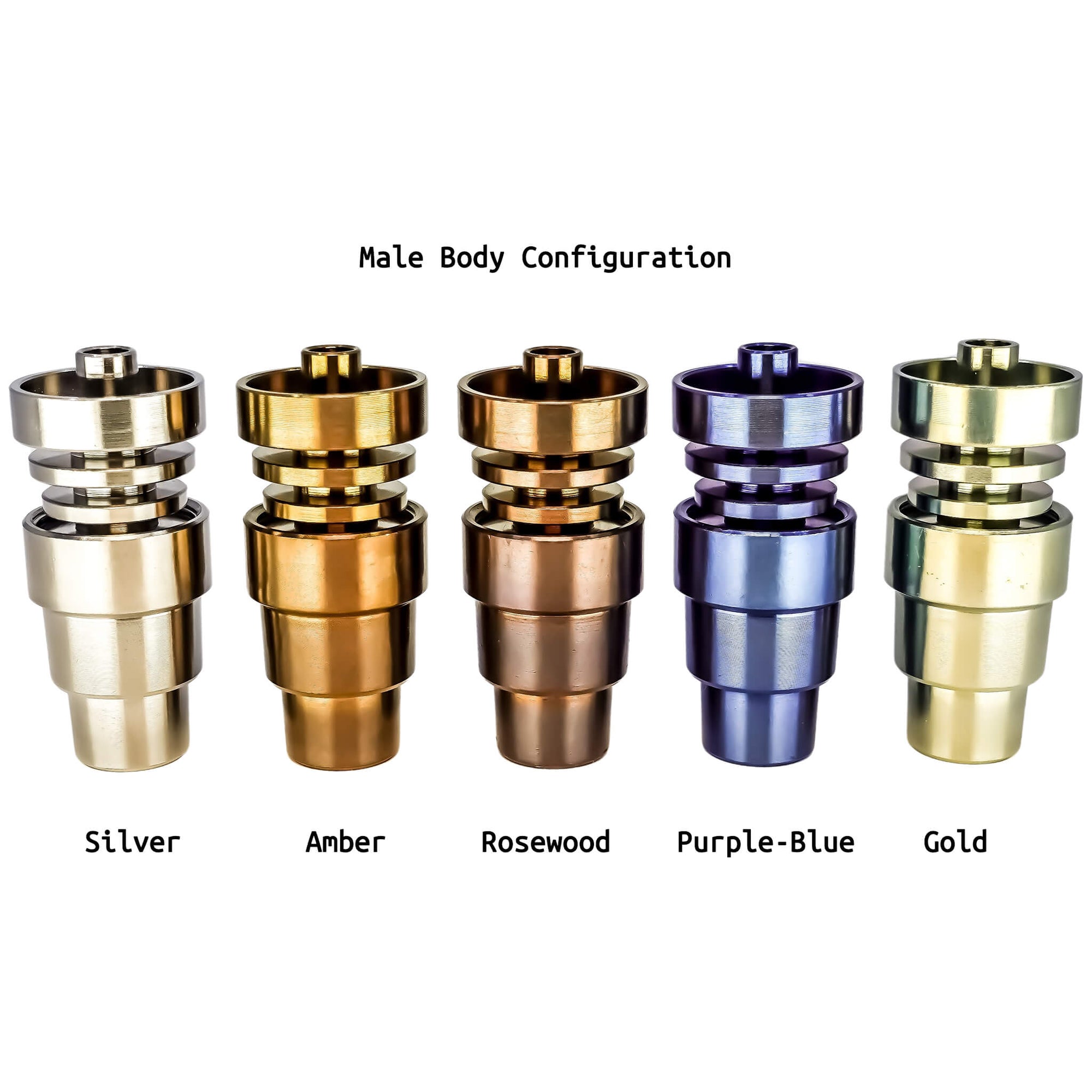 4-N-1 Titanium Nail Kit | All Five Color Variation View Male Bodied | the dabbing specialists