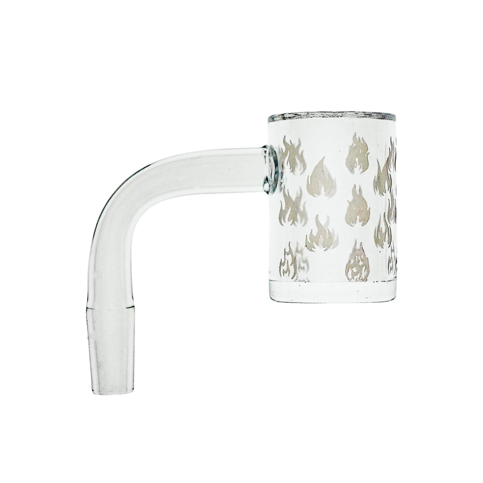 25mm Quartz Banger | Beveled Edge | 10mm Male 90° | Lit Flame Bottom