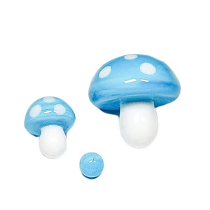 Mushroom Terp Slurper Set | Blue Profile View | the dabbing specialists