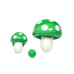 Mushroom Terp Slurper Set | Green Profile View | the dabbing specialists