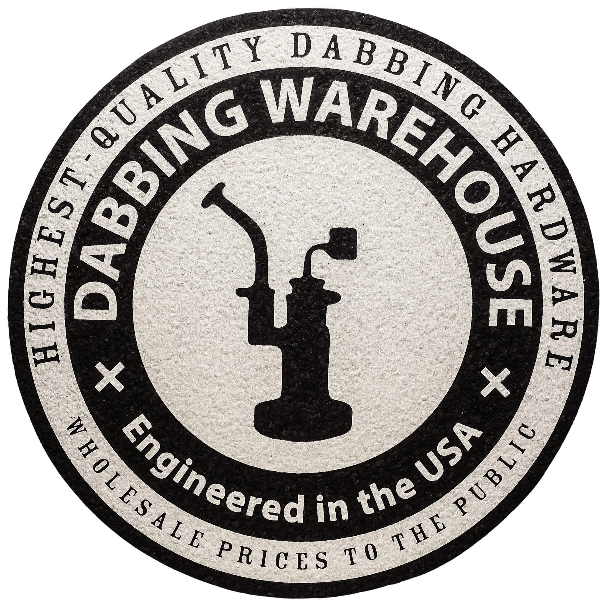 12" moodmat Dabbing Warehouse Logo | Front Face Profile View | TDS