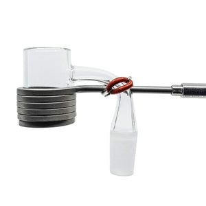 Coil Heater Clip Kit | Assembled On Quartz Banger Side View | TDS