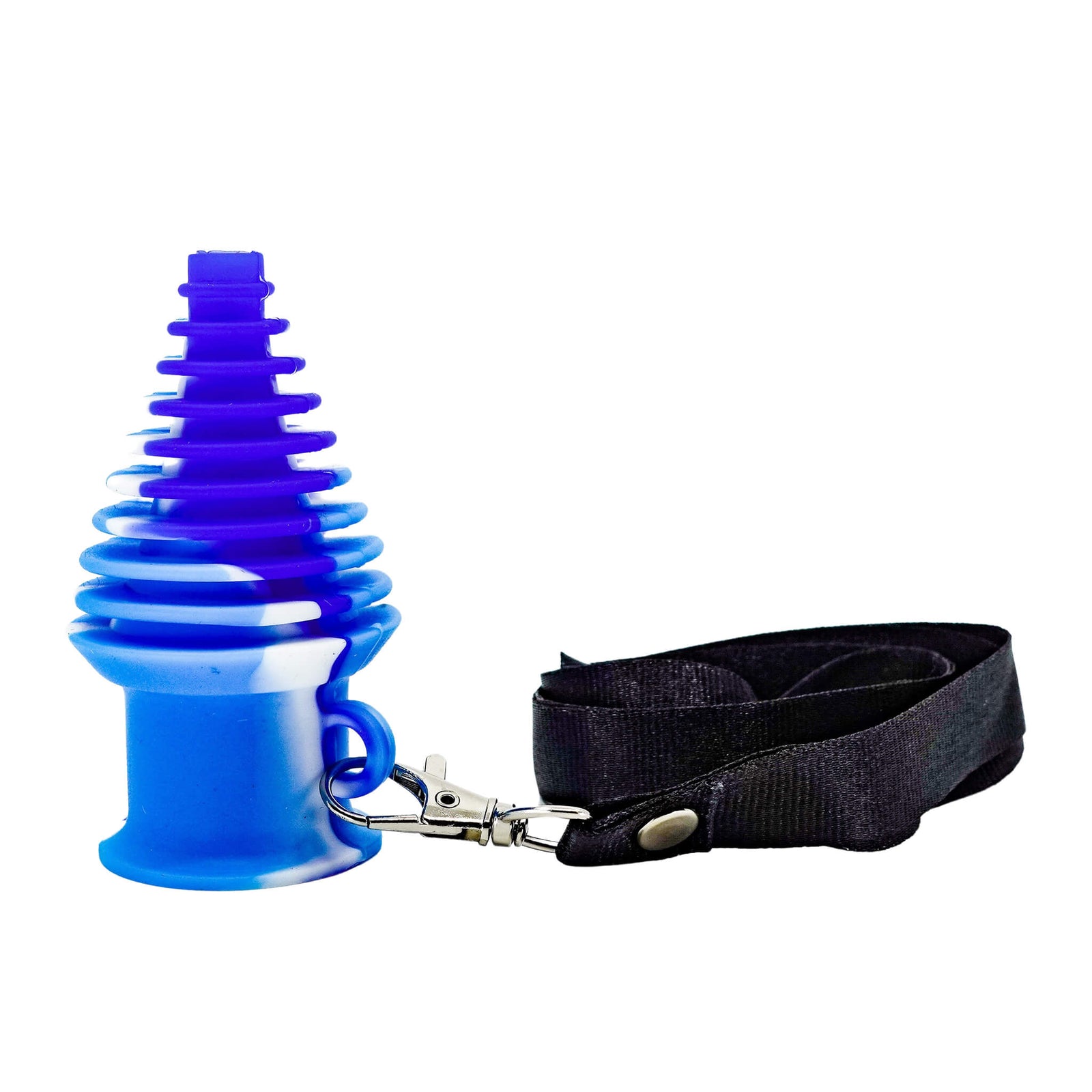 Silicone Rubber Mouthpiece with Strap | Double Blue/White Color | TDS