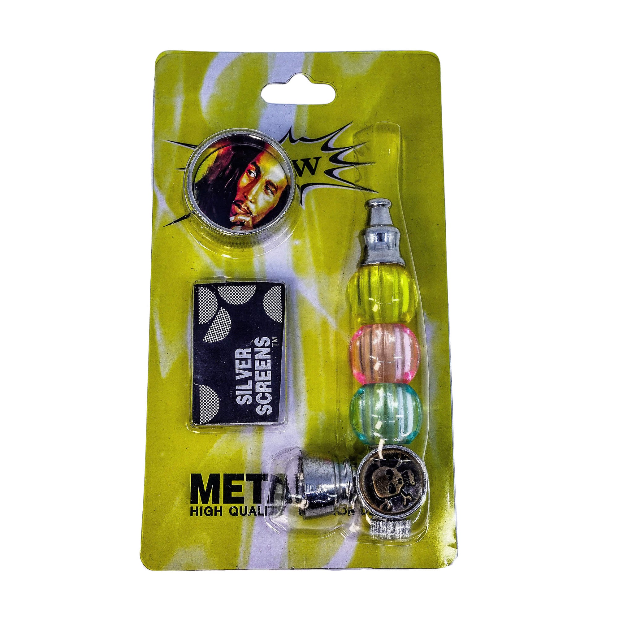 Retro Metal Flower Pipe | Yellow, Pink, Blue Color Variant | the dabbing specialists
