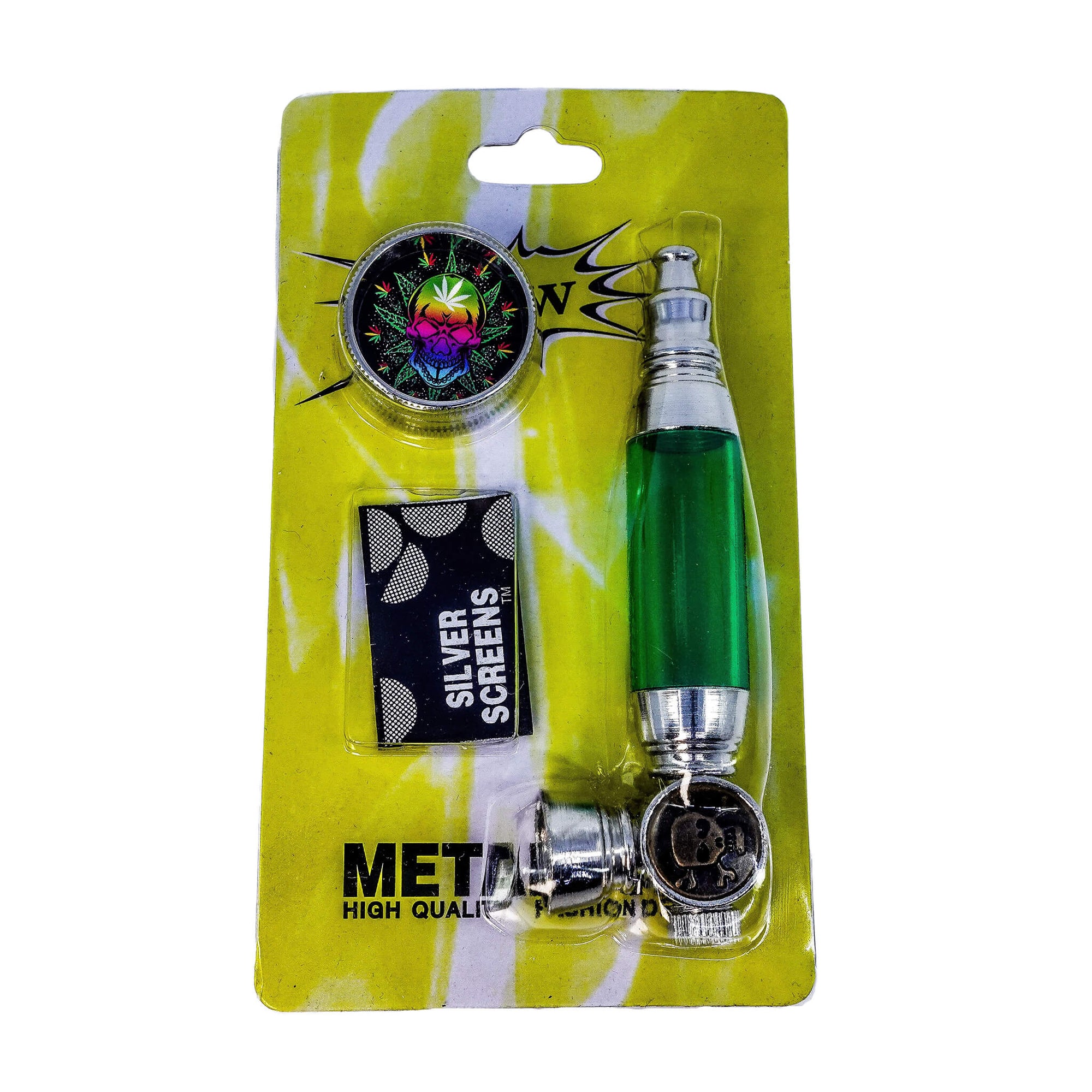Retro Metal Flower Pipe | Green Color Variant | the dabbing specialists
