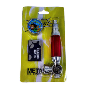 Retro Metal Flower Pipe | Red Color Variant | the dabbing specialists