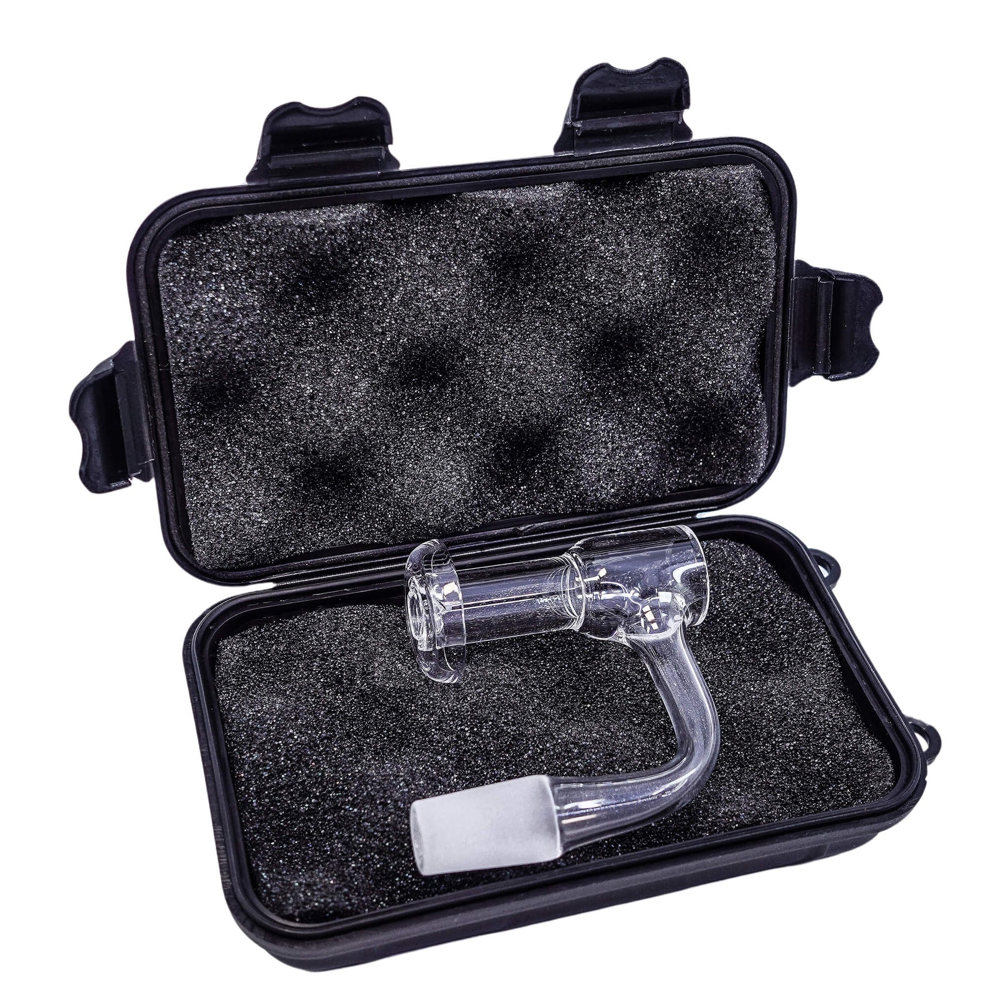 Small Hard Shell Banger Case | Open Angled View With Terp Slurper In Case | the dabbing specialists