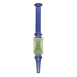 Colored Nectar Collector Straw | Dark Blue & Green Profile View | the dabbing specialists