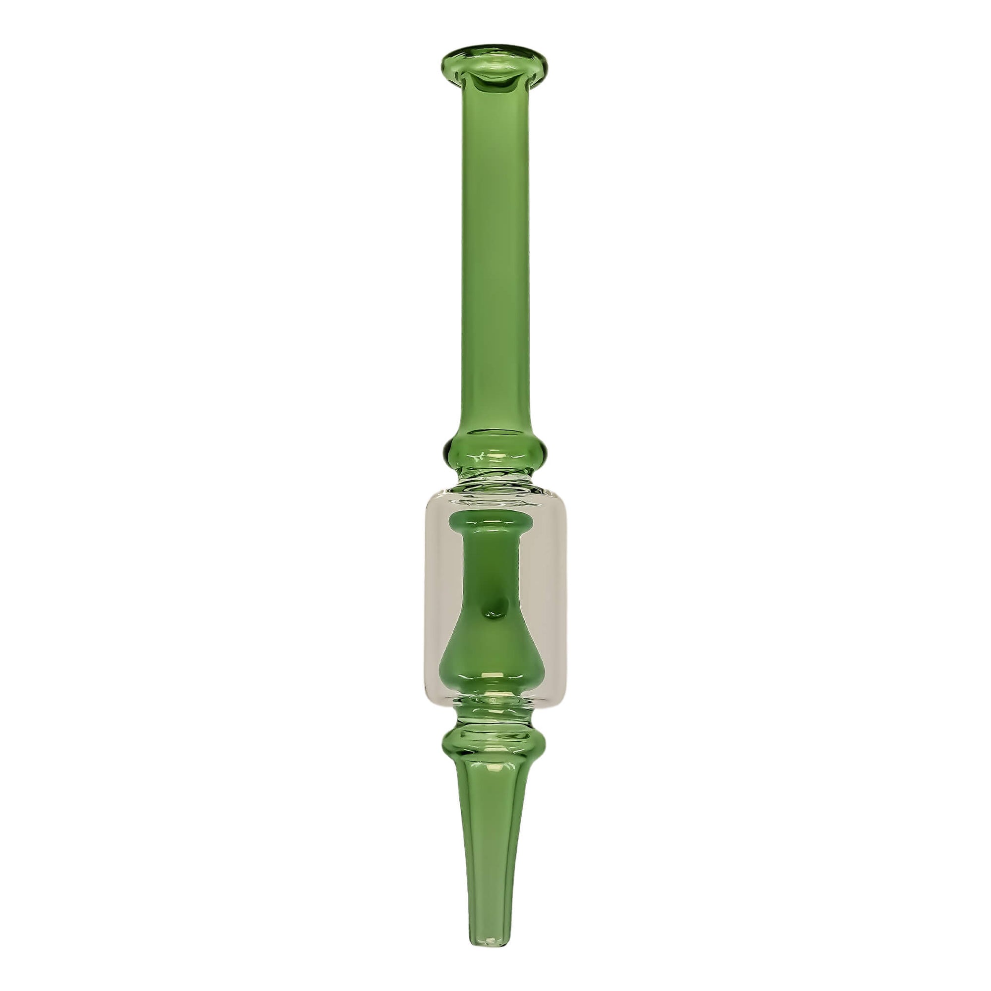 Colored Nectar Collector Straw | Green & Green Profile View | the dabbing specialists