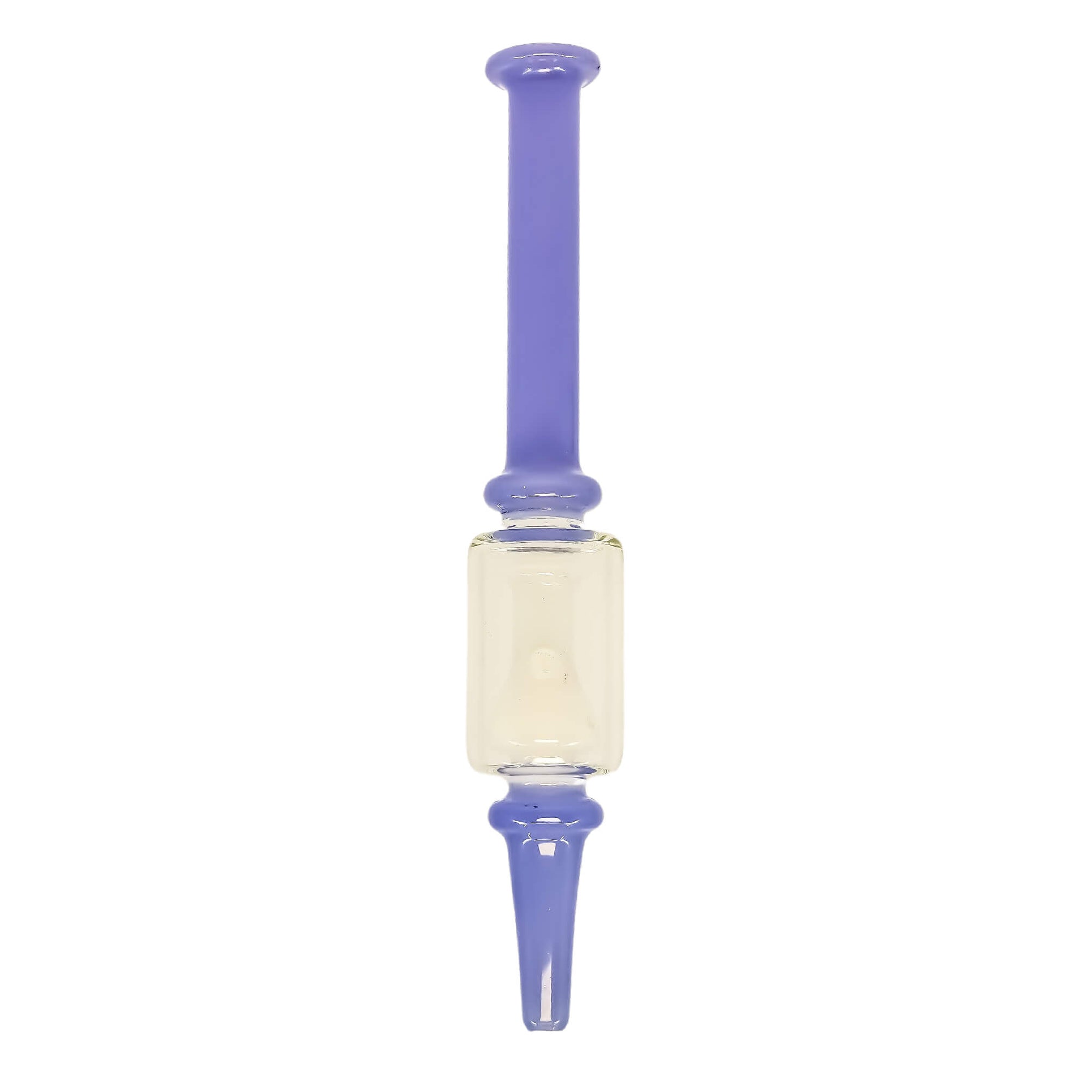 Colored Nectar Collector Straw | Light Blue & White Profile View | the dabbing specialists