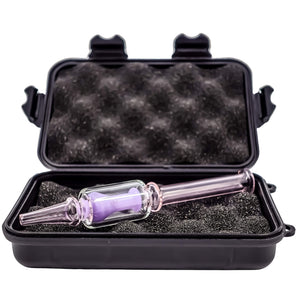 Colored Nectar Collector Straw | Pink & Purple In Case View | the dabbing specialists