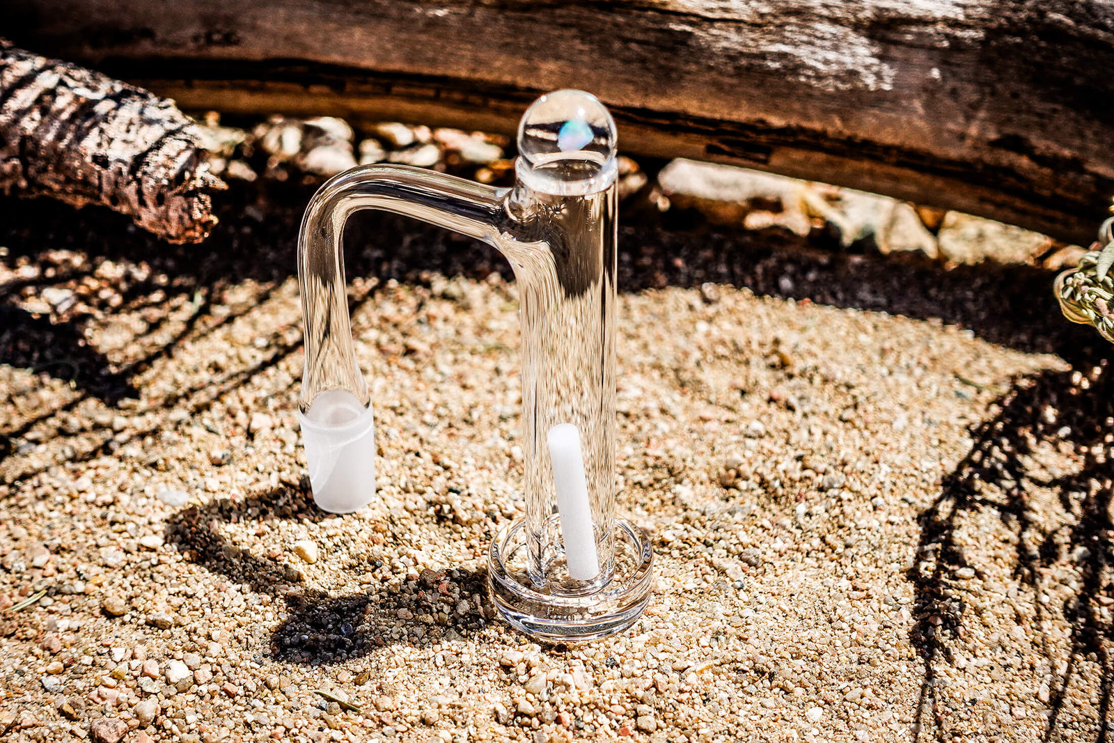 Clear Opal Encased Tower Marble | Control Tower Banger Kit Opal Marble Profile View | TDS