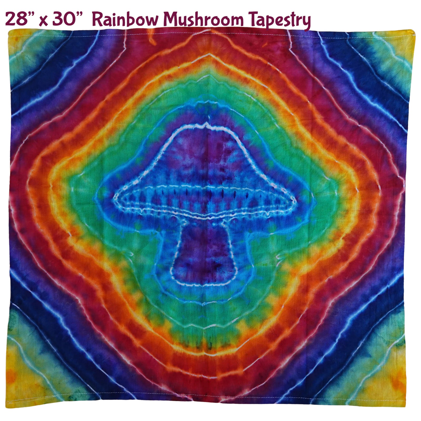 Tie-Dye Tapestry | Rainbow Mushroom Pattern | the dabbing specialists