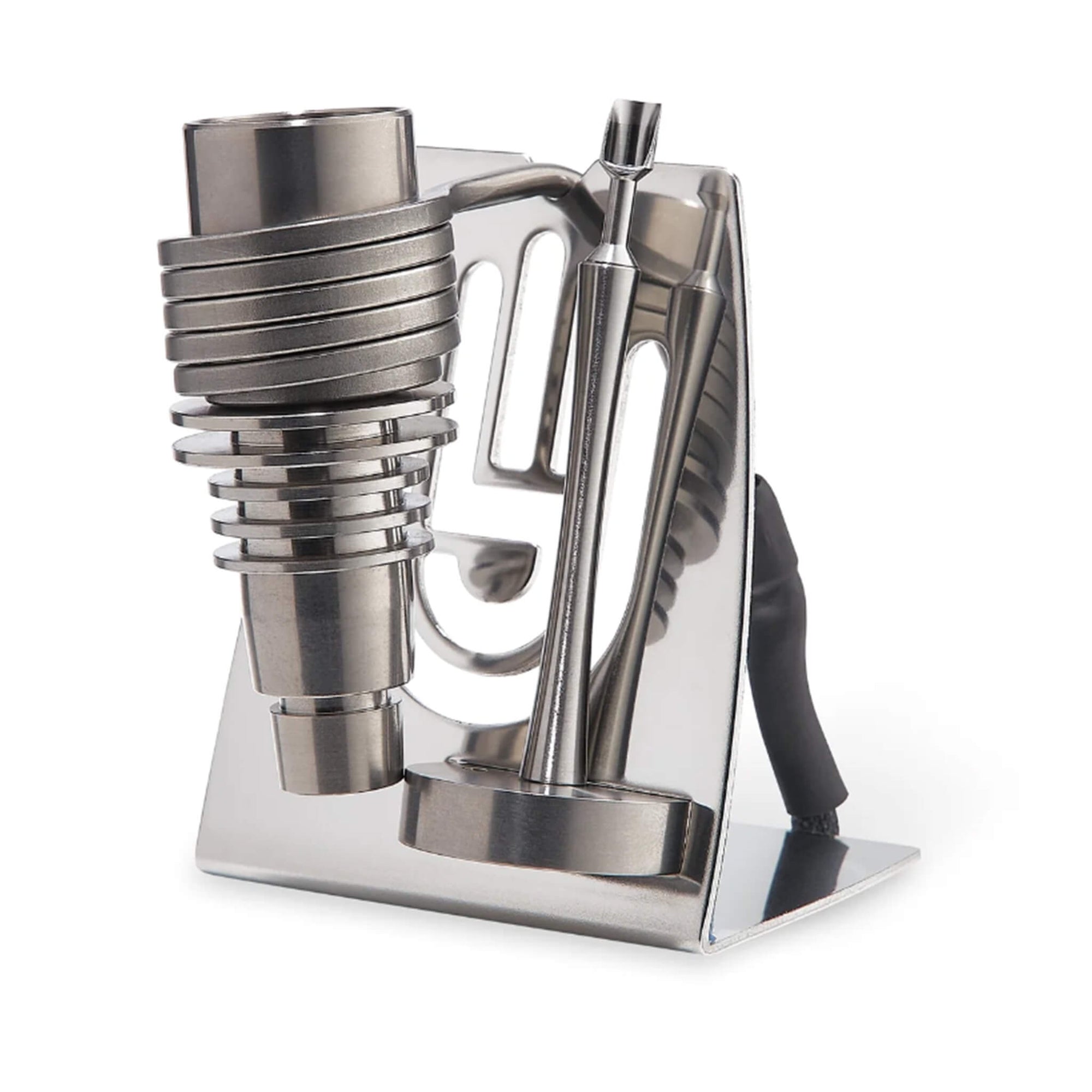 High Five V2 Coil Stand | Coil Stand In Use With Titanium Nail View | the dabbing specialists