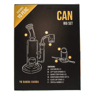 Yo Dab Rig Sets | Can Style Set Box Rear View | the dabbing specialists