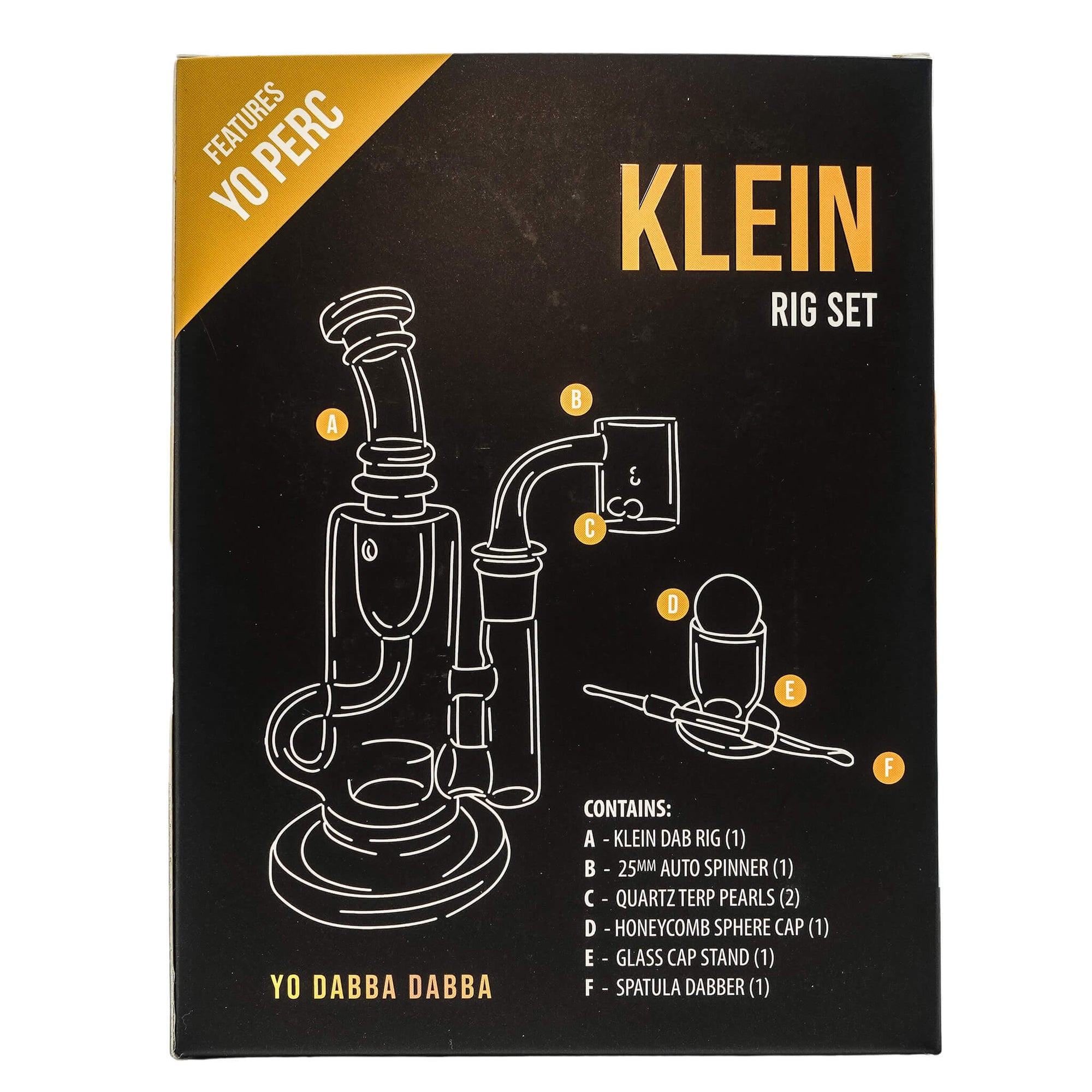 Yo Dab Rig Sets | Klein Style Set Box Rear View | the dabbing specialists