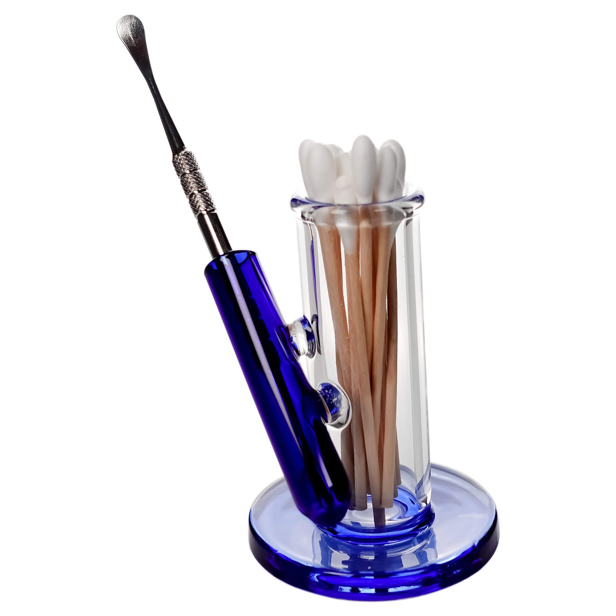Dab Tool Stand | Blue With Tool & Swabs | the dabbing specialists