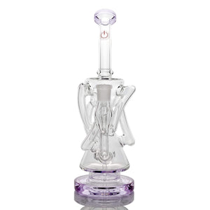 Trifecta Double Recycler Dab Rig | Purple Front Face View | the dabbing specialists