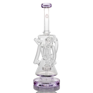 Trifecta Double Recycler Dab Rig | Purple Rear View | the dabbing specialists