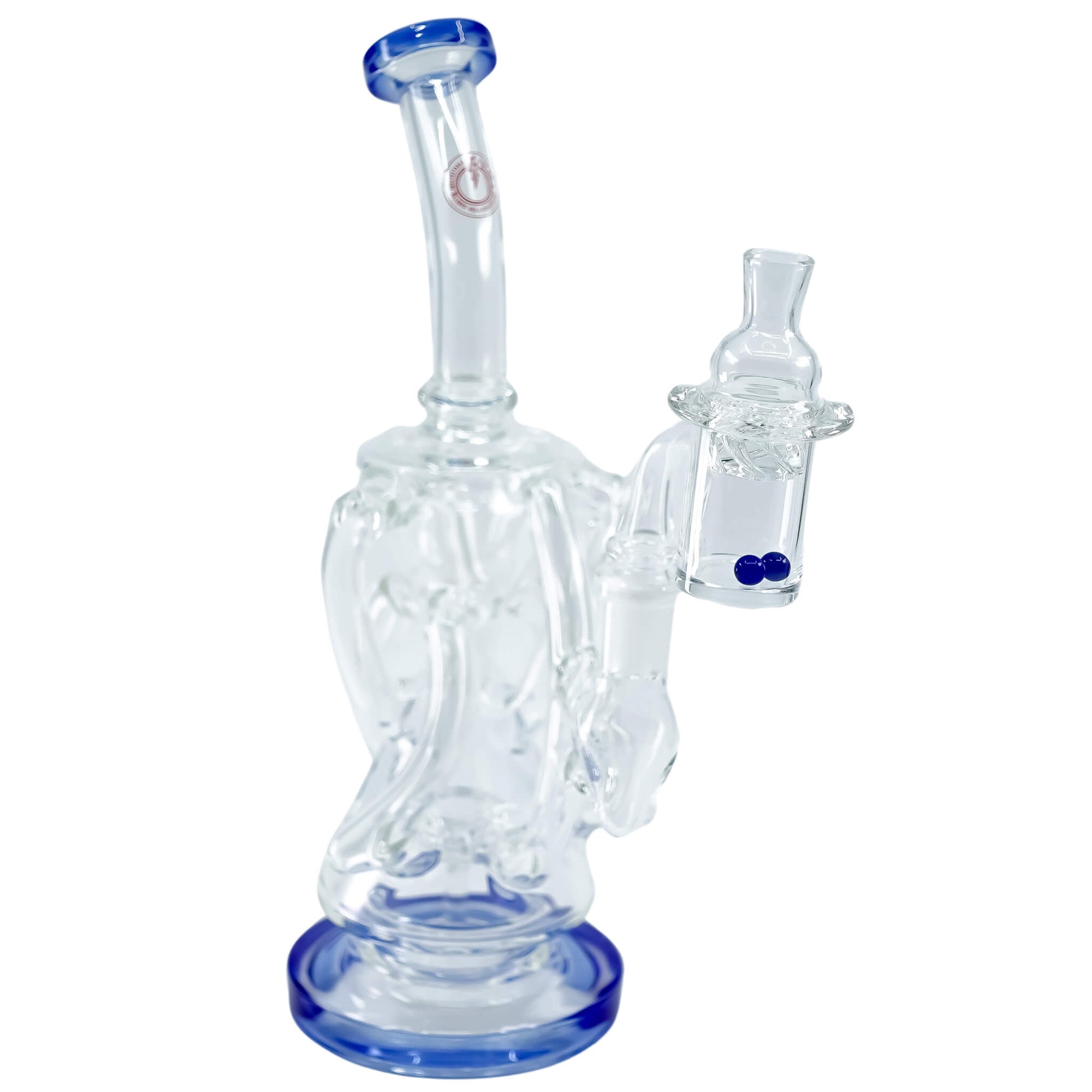 Trifecta 25mm Handmade Joint Complete Dabbing Kit #1 | Blue With Blue Crystal View | TDS