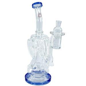 Trifecta 25mm Handmade Joint Complete Dabbing Kit #1 | Blue With Quartz Angled View | TDS
