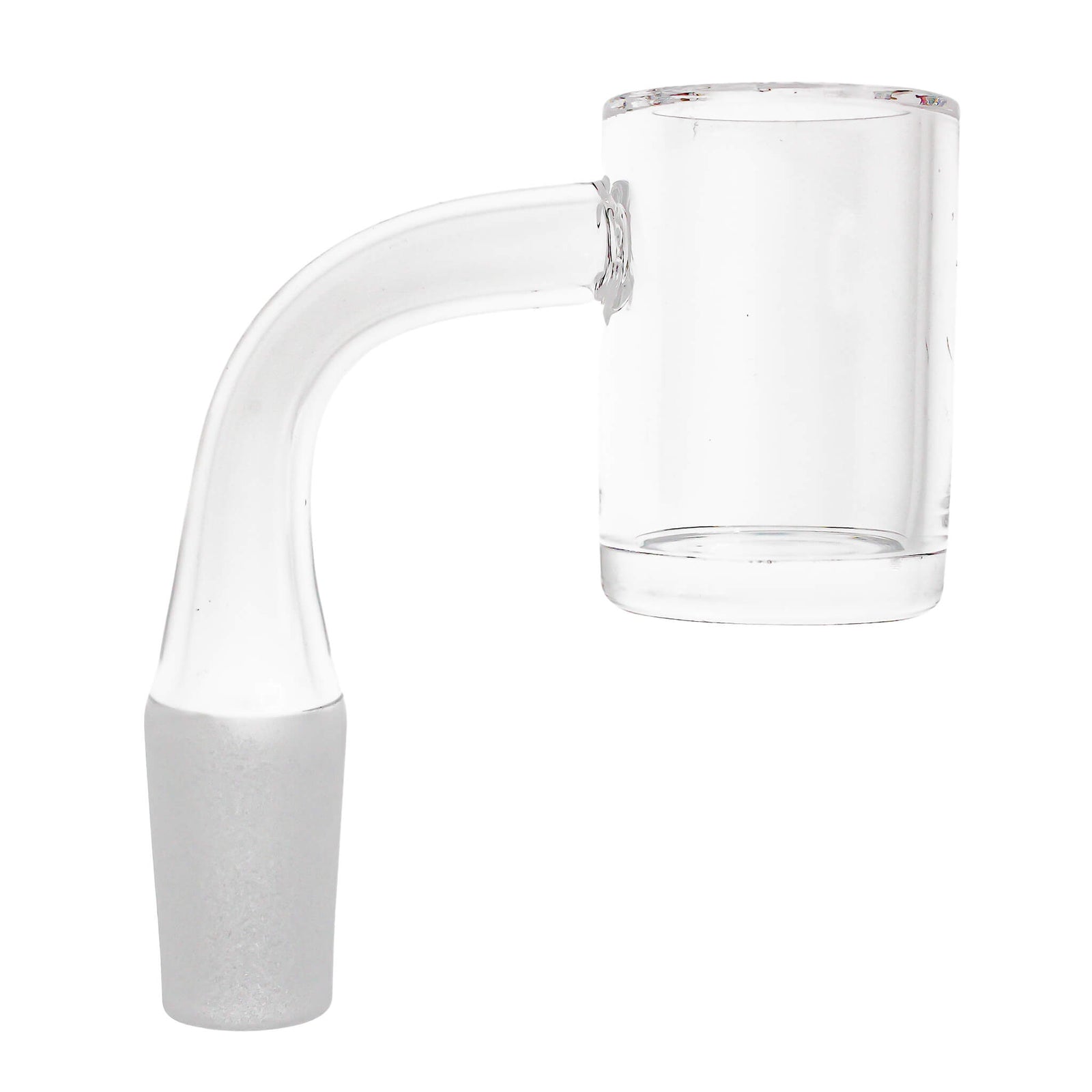 25mm Quartz Banger - Beveled Edge - Clear Bottom | 14mm Male Profile View | the dabbing specialists