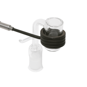 14mm Female Quartz E-Banger for 20mm Coil With Saucer Cap | Coil View | the dabbing specialists