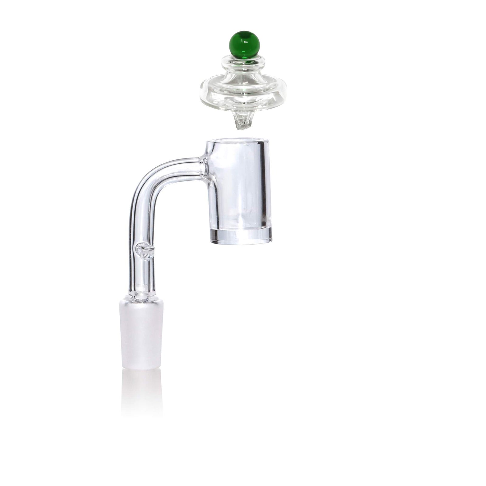 14mm Male Quartz E-Banger for 20mm Coil With Saucer Cap | Full View | the dabbing specialists