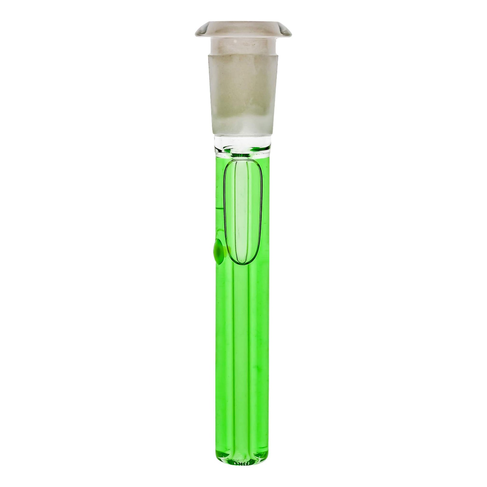 18mm to 14mm Female Glycerin Downstem | Green View | the dabbing specialists