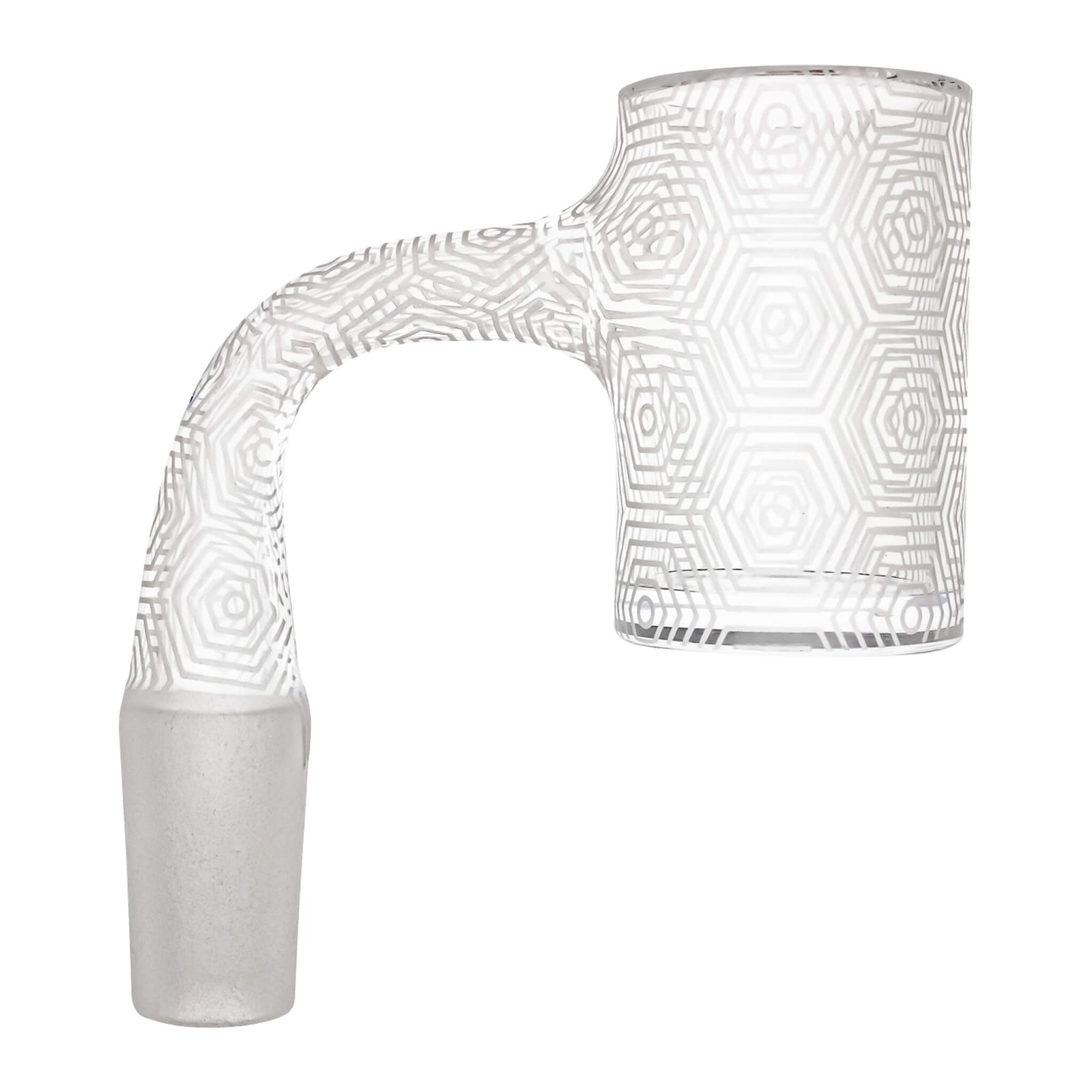 25mm Full Weld Trippy Patterned Quartz Banger | Profile View | the dabbing specialists