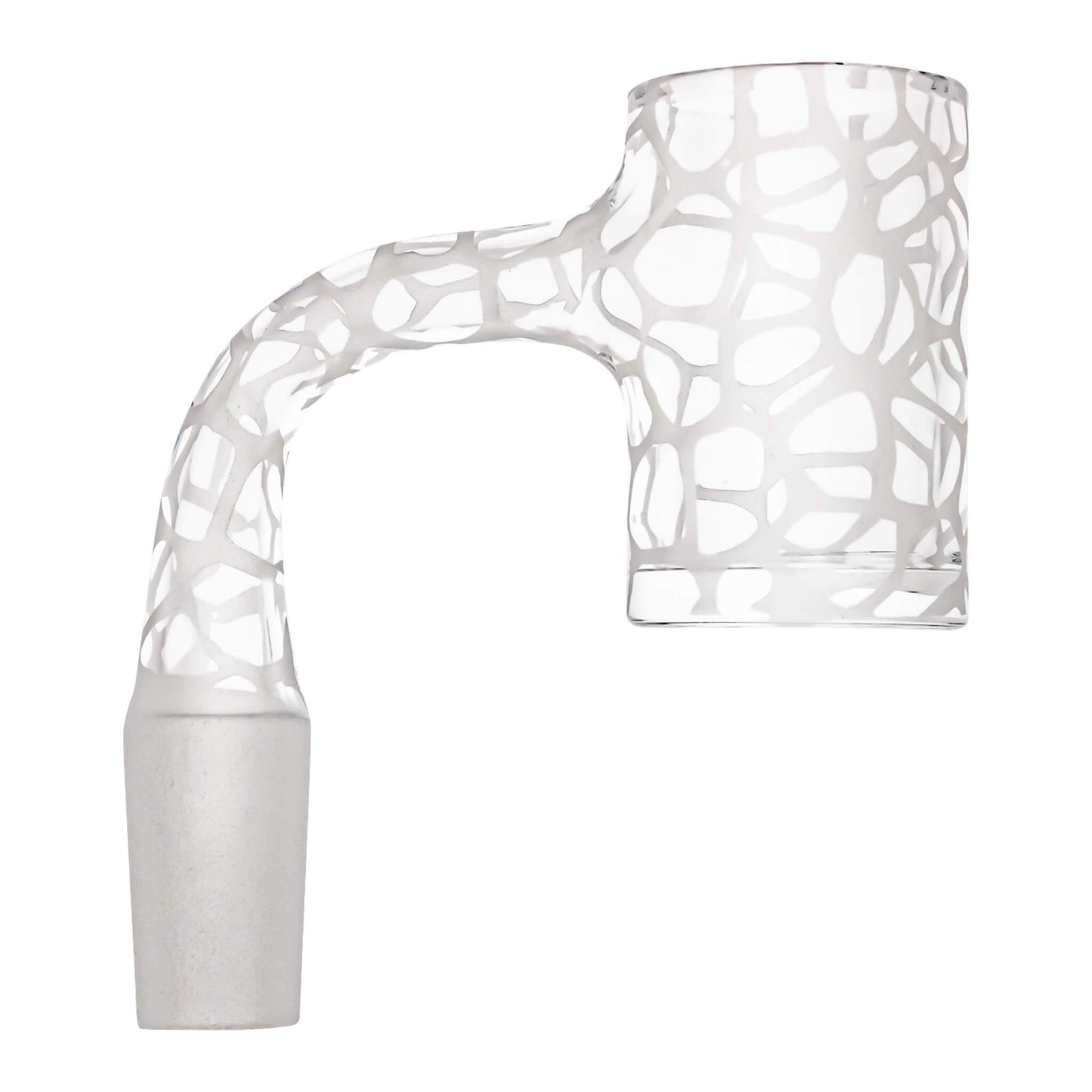 25mm Full Weld Trippy Patterned Quartz Banger | Profile View | the dabbing specialists