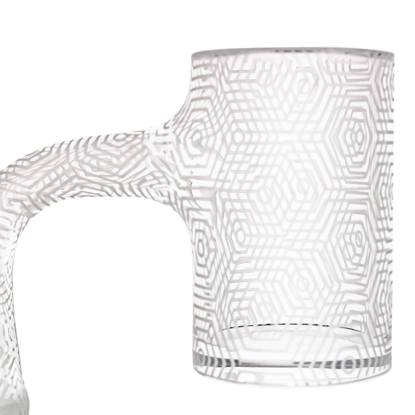 25mm Full Weld Trippy Patterned Quartz Banger | Profile View | the dabbing specialists