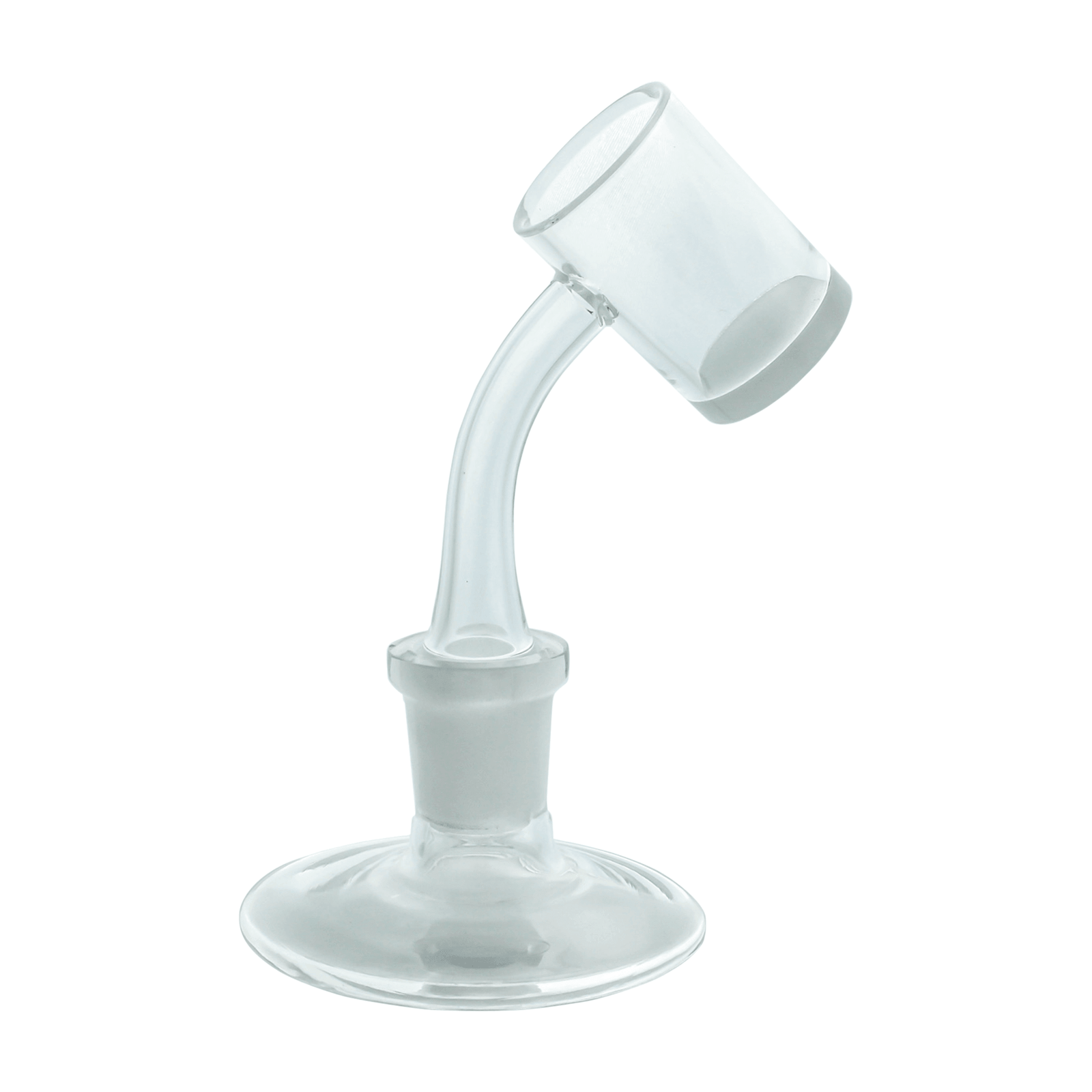 25mm Quartz Banger 45° - Beveled Edge - Opaque Bottom | Profile View | the dabbing specialists