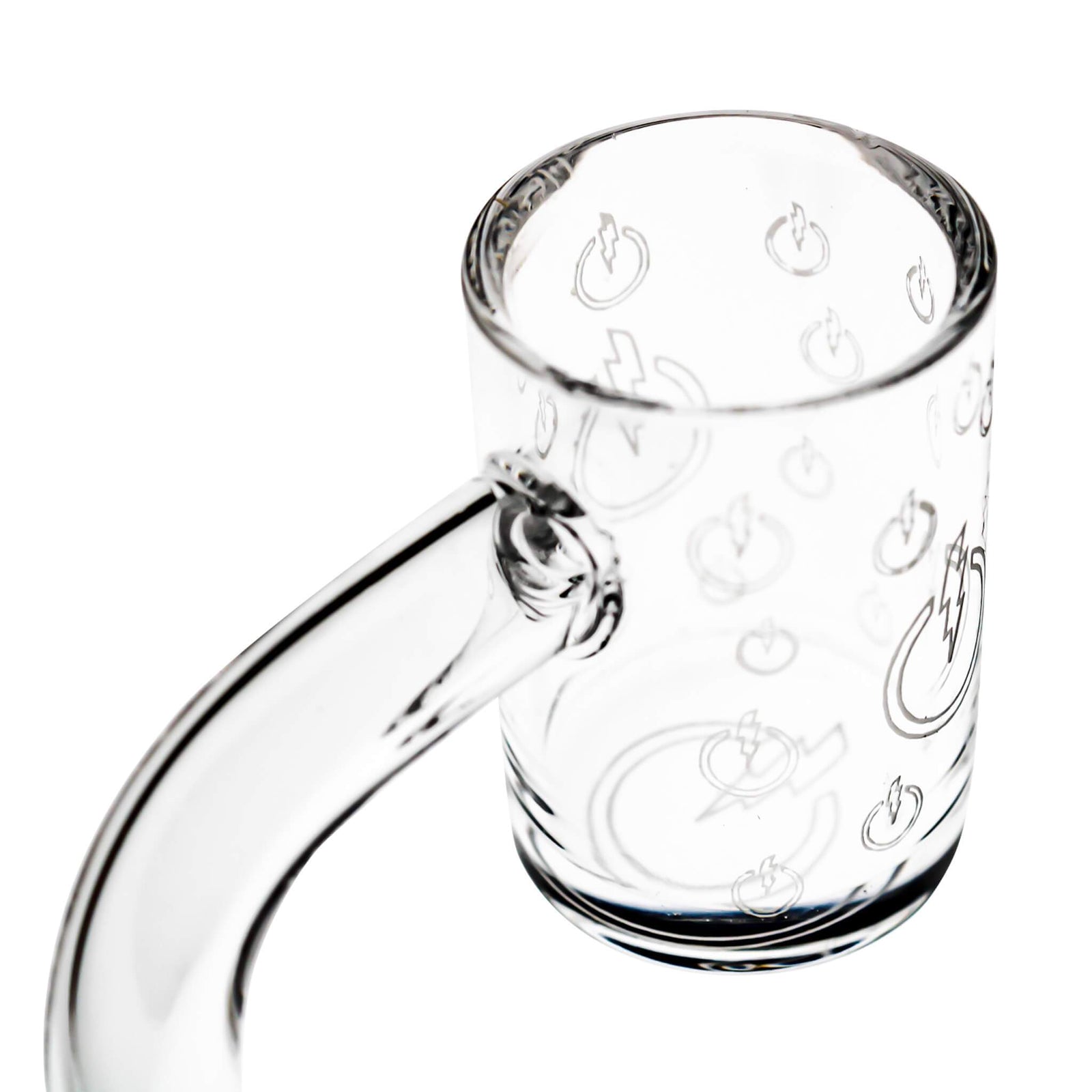 25mm Quartz Banger - Beveled Edge - TDS Logo Bottom | Close Up View | the dabbing specialists