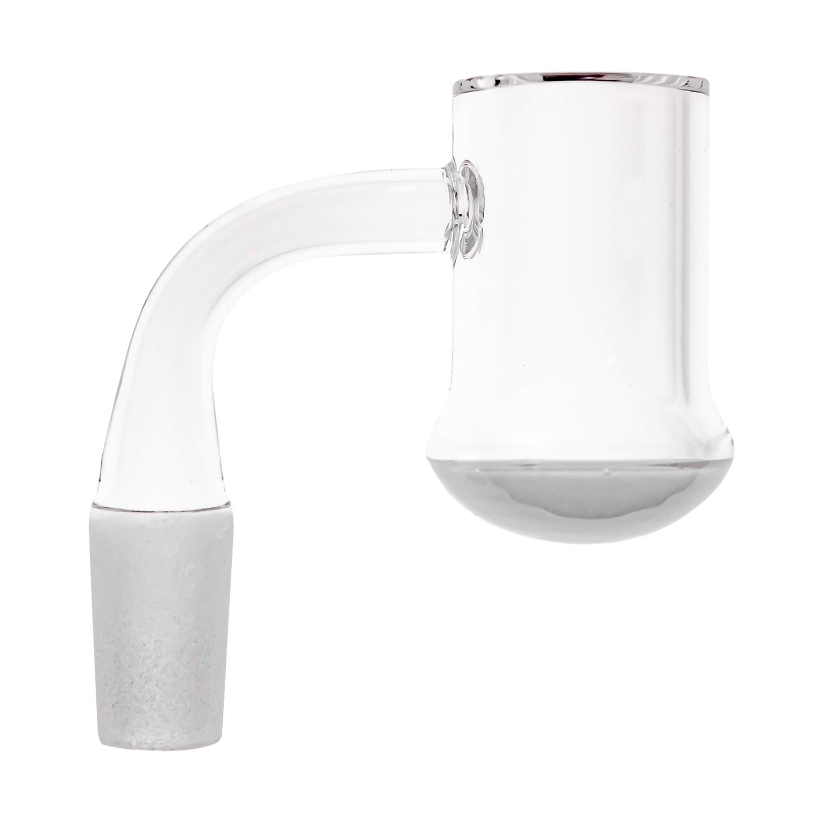 25mm Quartz Banger - Flared - Round Opaque Bottom | Profile View | the dabbing specialists