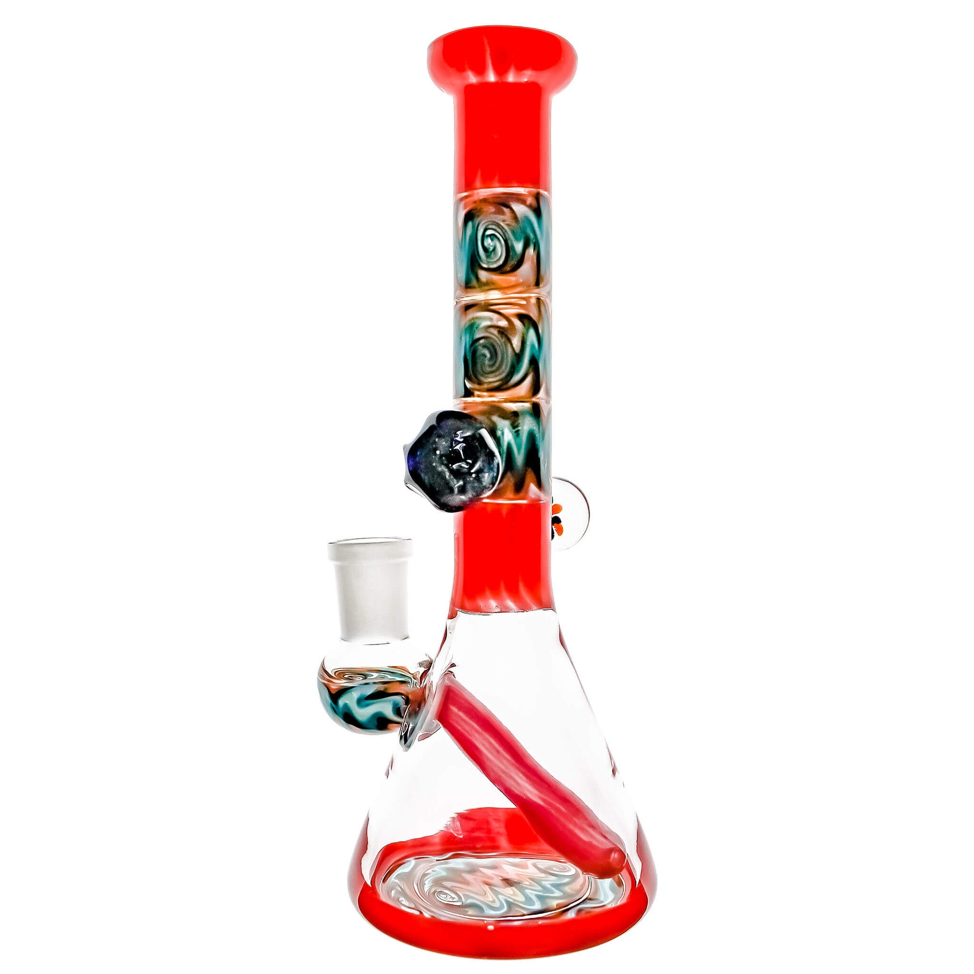 Red Dragon Wig Wag Flower Bong | Alternate Profile View | the dabbing specialists
