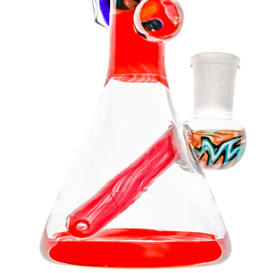 Red Dragon Wig Wag Flower Bong | Close Up Beaker View | the dabbing specialists